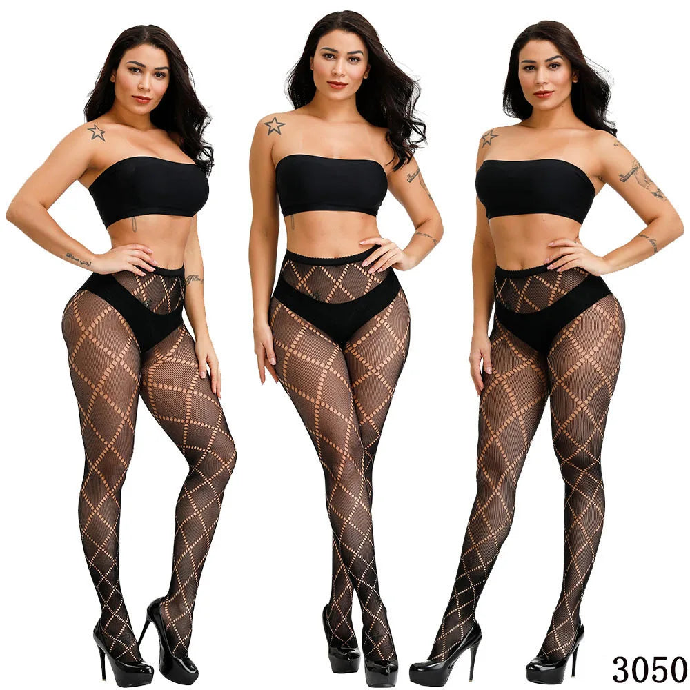 DOIAESKV plus Size Women Bodystocking Sexy Erotic Lingerie Pantyhose Large Size Body Stockings Tights Feminine Underwear