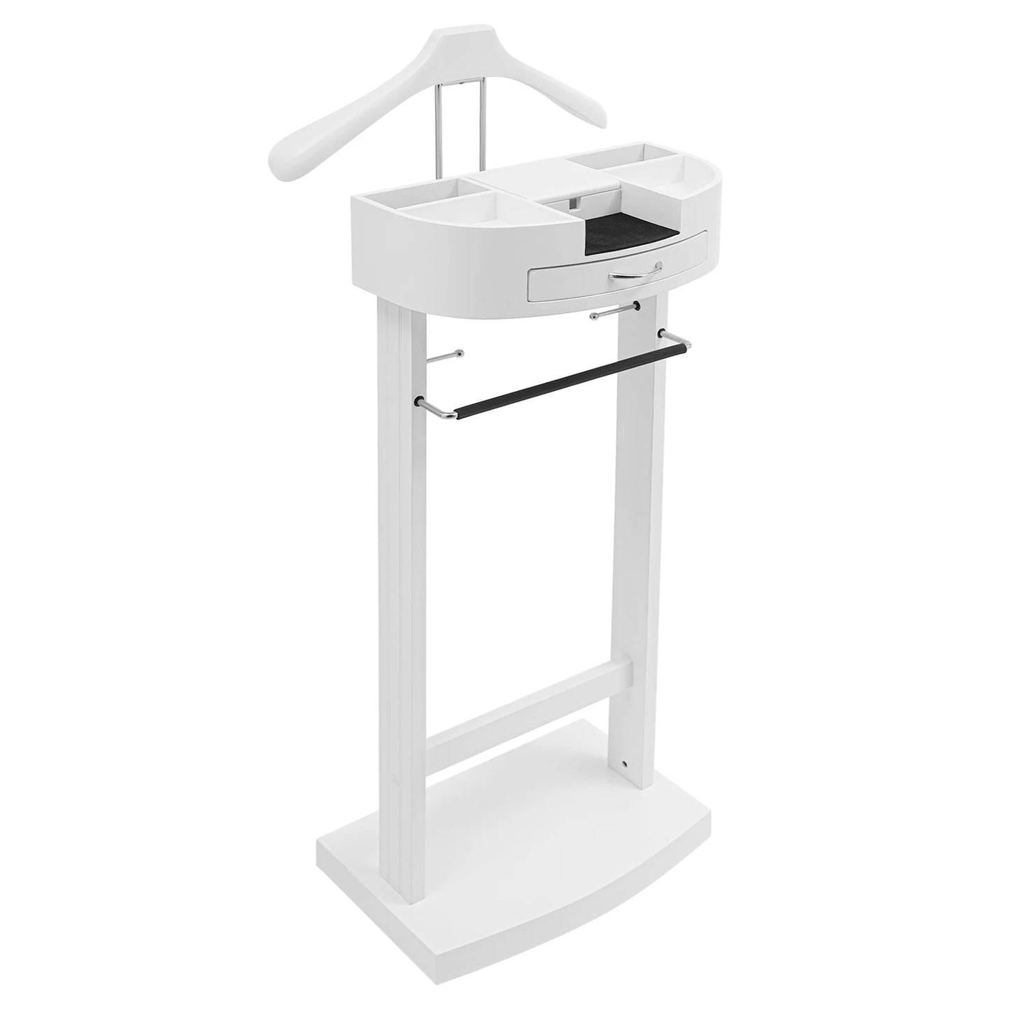 Hanging Clothes Stand 66.14lbs Load White Wood Iron Velvet 16.9313.1942.13in Suitable For Homes Hotels Offices Clubs