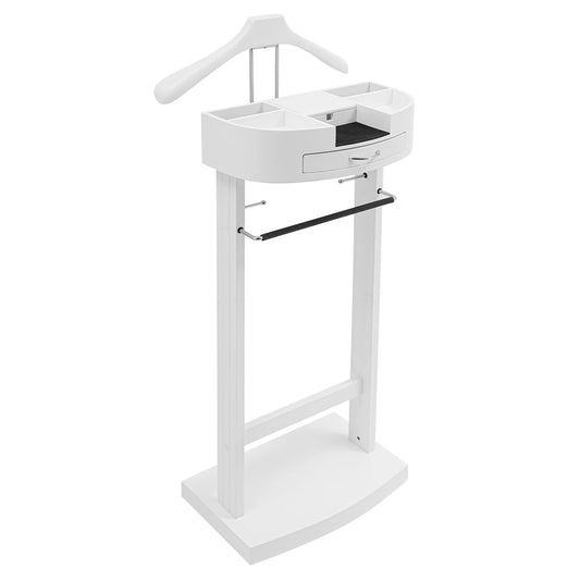 Hanging Clothes Stand 66.14lbs Load White Wood Iron Velvet 16.9313.1942.13in Suitable For Homes Hotels Offices Clubs