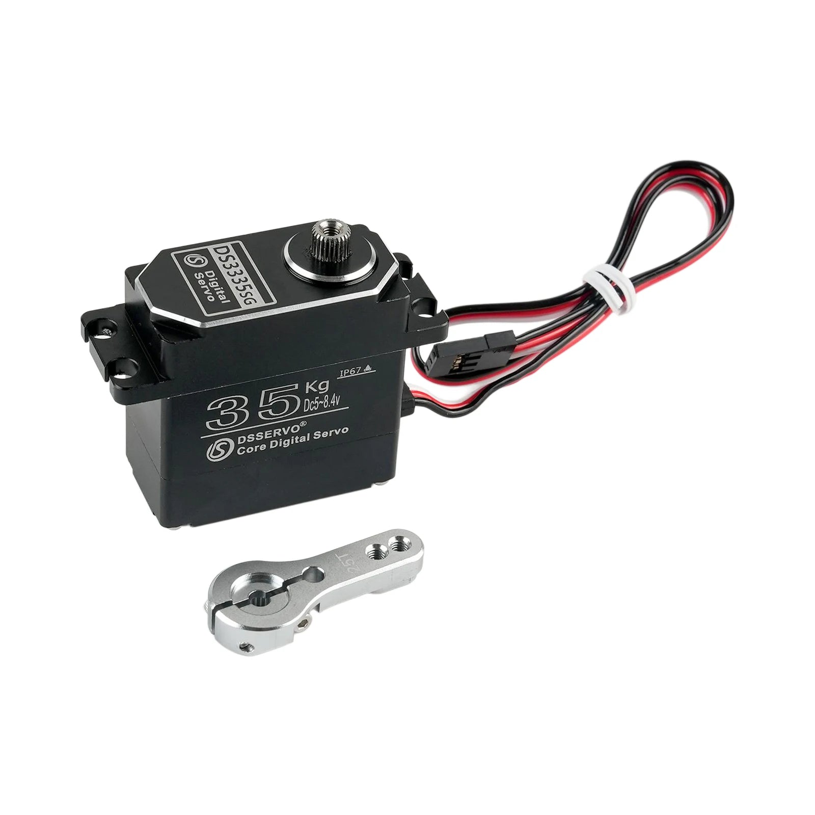 35Kg All-Metal Digital Servo DS3335 180/270/360 Degree Carbon Brush Servos IP67 Waterproof Metal Gear For RC Robot Cars Crawler