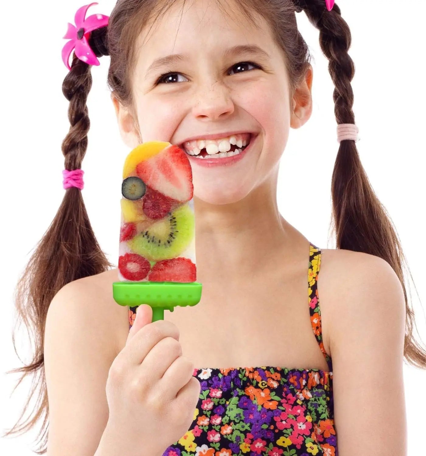 BPA-Free Popsicle Molds, 6 Pcs, Reusable, w/Sticks, Funnel & Brush.