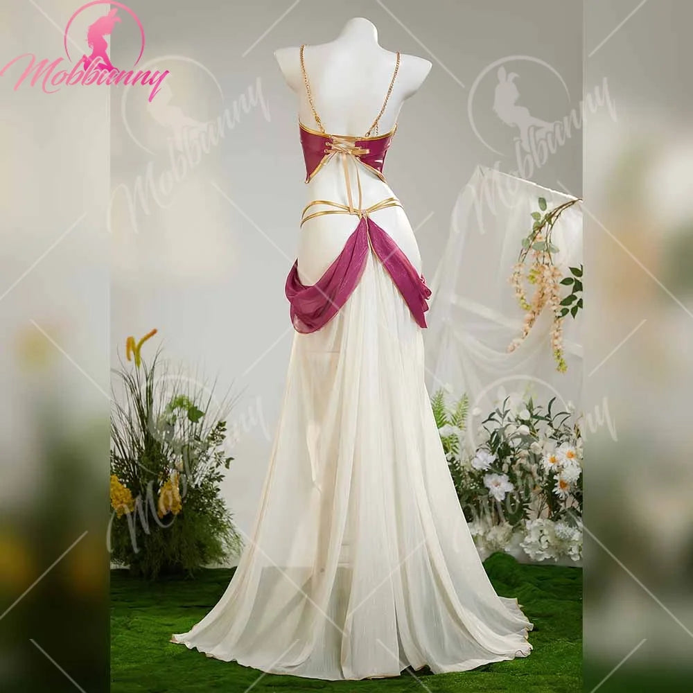 MOBBUNNYWomen Princess Cosplay Costume Anime Dance Dress Outfit Sexy Lingerie Short Top with Panty and Ribbon Halloween