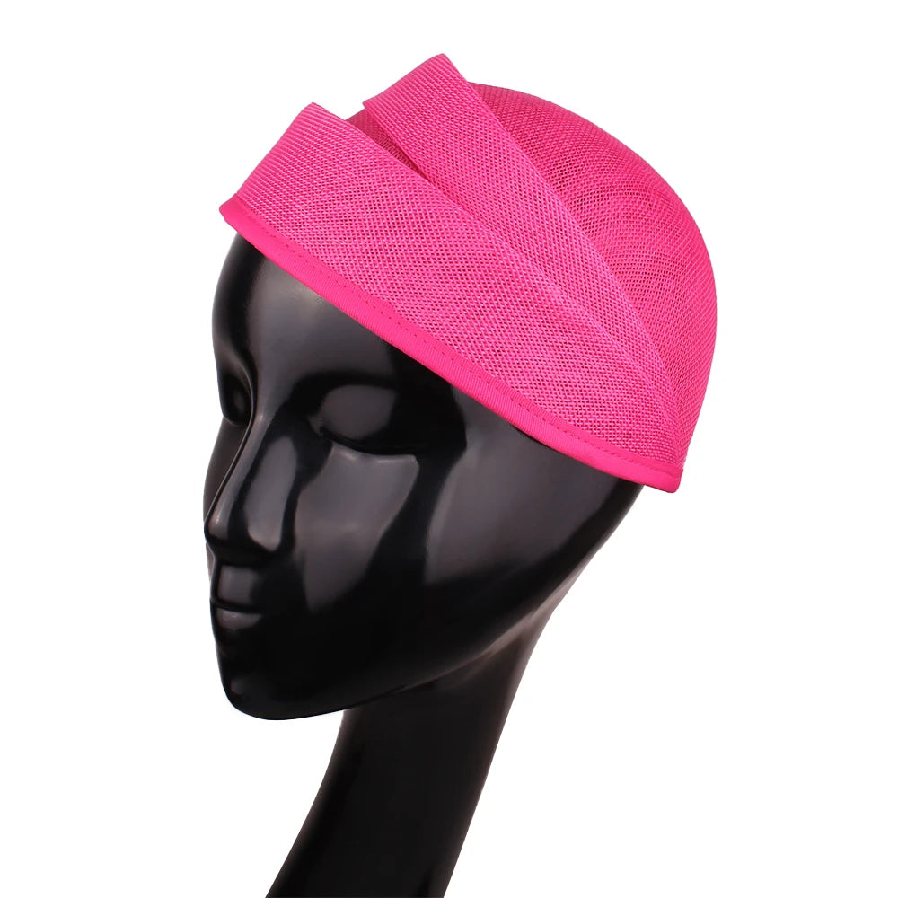 Bride Wedding Fascinators Base Ladies Women Party Dinner Hat 20 CM Size Deby Cocktail Chapeau Cap DIY Hair Accessores