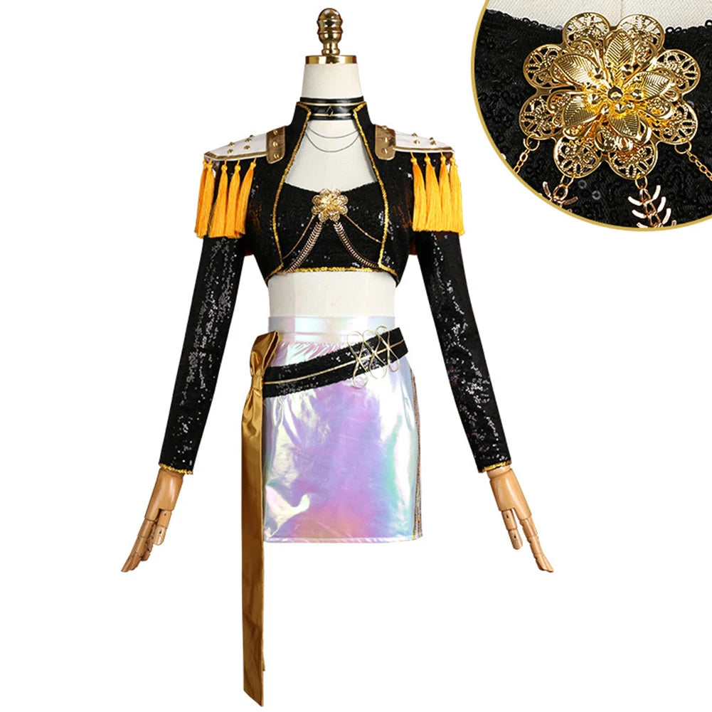 2025 Cartoon Demon Hunter of KPop Cosplay Mira Top Pants Skirt Clothing Wig Hallowmas Carnival Roleplay Suit Outfits For Women