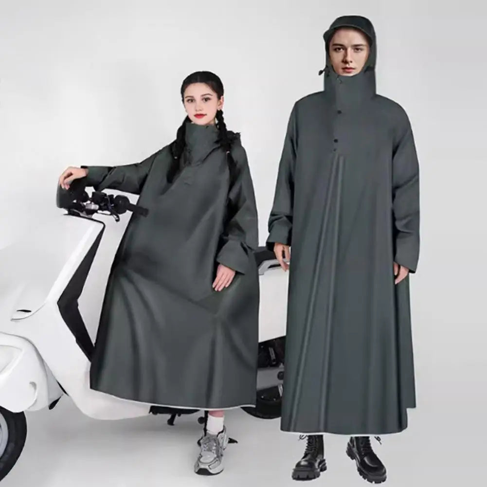 Thicken Oxford Waterproof Rain Gear Rain Poncho Korean Fashion Rain Coat One-piece Long Raincoat Loose Oversized Hooded Rainwear