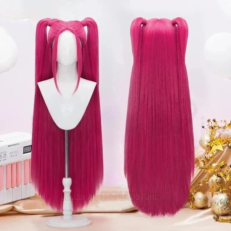2026 New Rumi Mira Zoey Cosplay Wig KPOP  Hunters Cosplay KPOP Huntrix Women Rumi Cosplay 120cm Long Hair Nails Zo