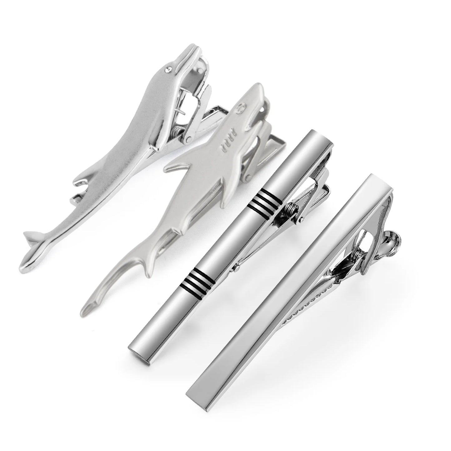 Tie Clip For Men Business Party Minimalist Tie Clips And Cufflinks To Man Shirt Gift Box Jewelry Men's Cuff Man Fashion Lawyer