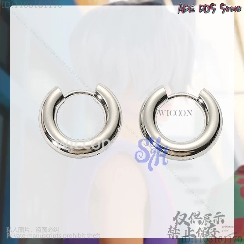 Anime Movie Demon Saja Boy Cosplay Mystery Purple-gray Wigs Curling Hair Accessories Synthetic Short Straight Hair Halloween Cos