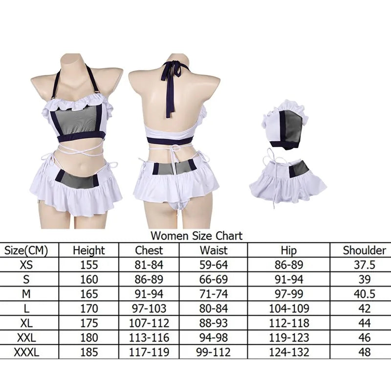 Tifa Lockhart Cosplay Swimsuit Costume Fantasy Women Bikini Top Vest Skirt Swimwear Outfits Halloween Carnival Party Suit