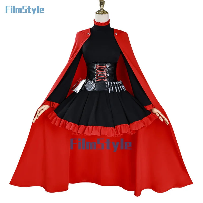 RWBY Red Ruby Rose Cosplay Costume Uniform Halloween Carnival Party Christmas Play Role Clothes Clothing for Women