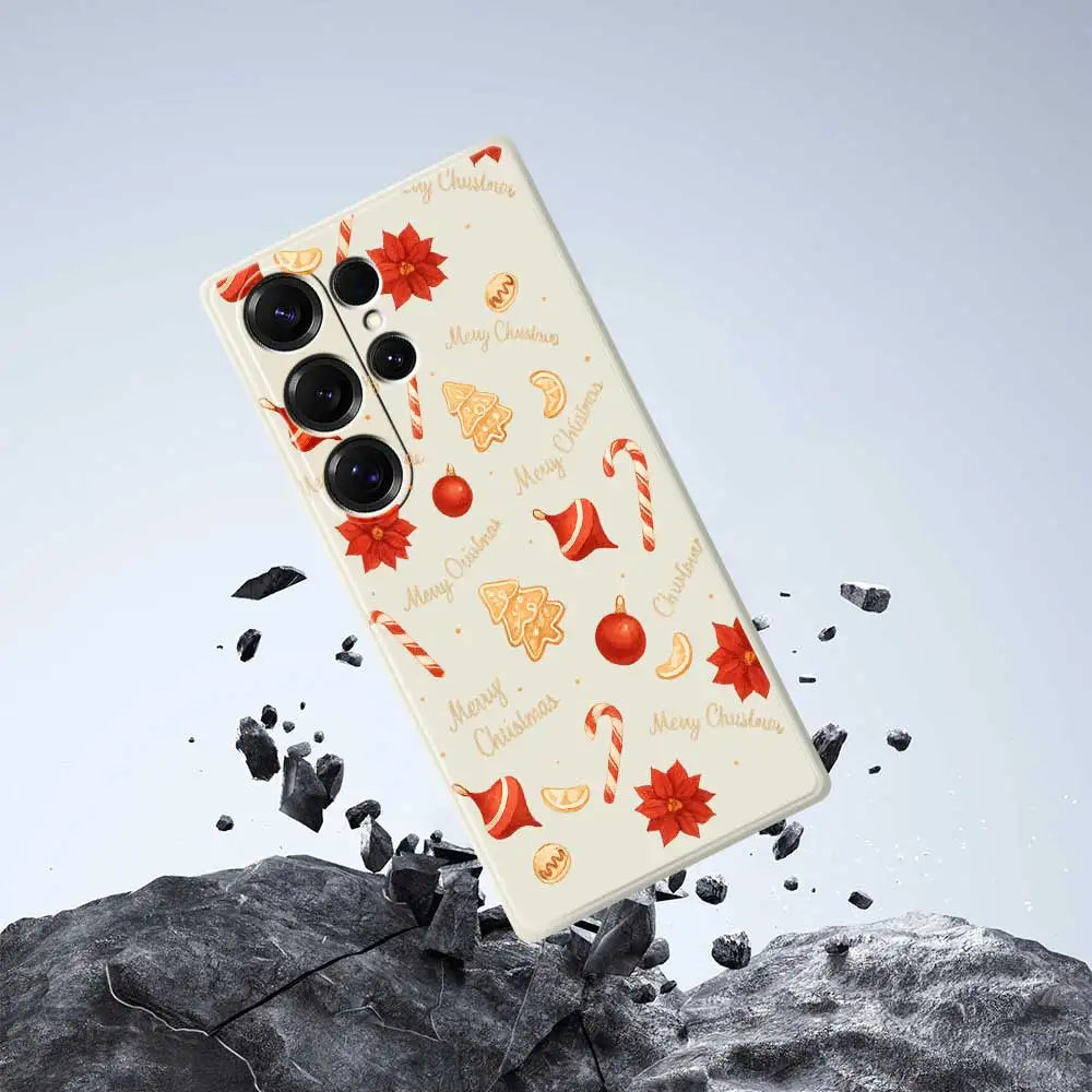 Christmas-style Phone Cases For Samsung Galaxy S25 S24 S23 S22 S21 S20 Ultra Plus S24FE S23FE S21FE Silicone Soft Cover Capa