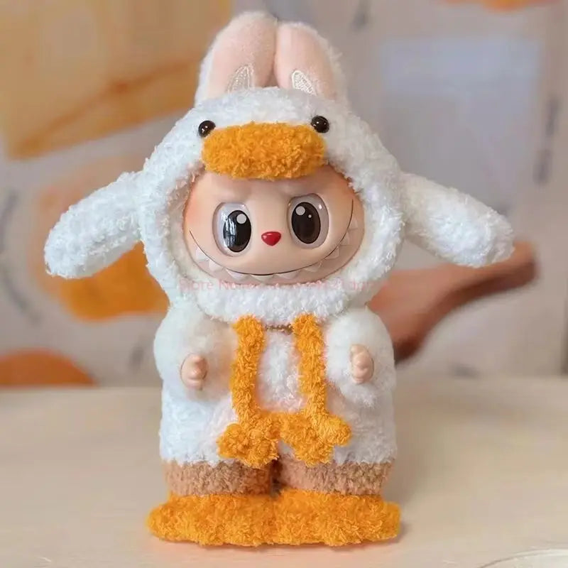 17cm Forest Fairy Tale Handmade Hook Weaving Baby Clothes Cute Duck Clothes Change Accessories Surprise Gift