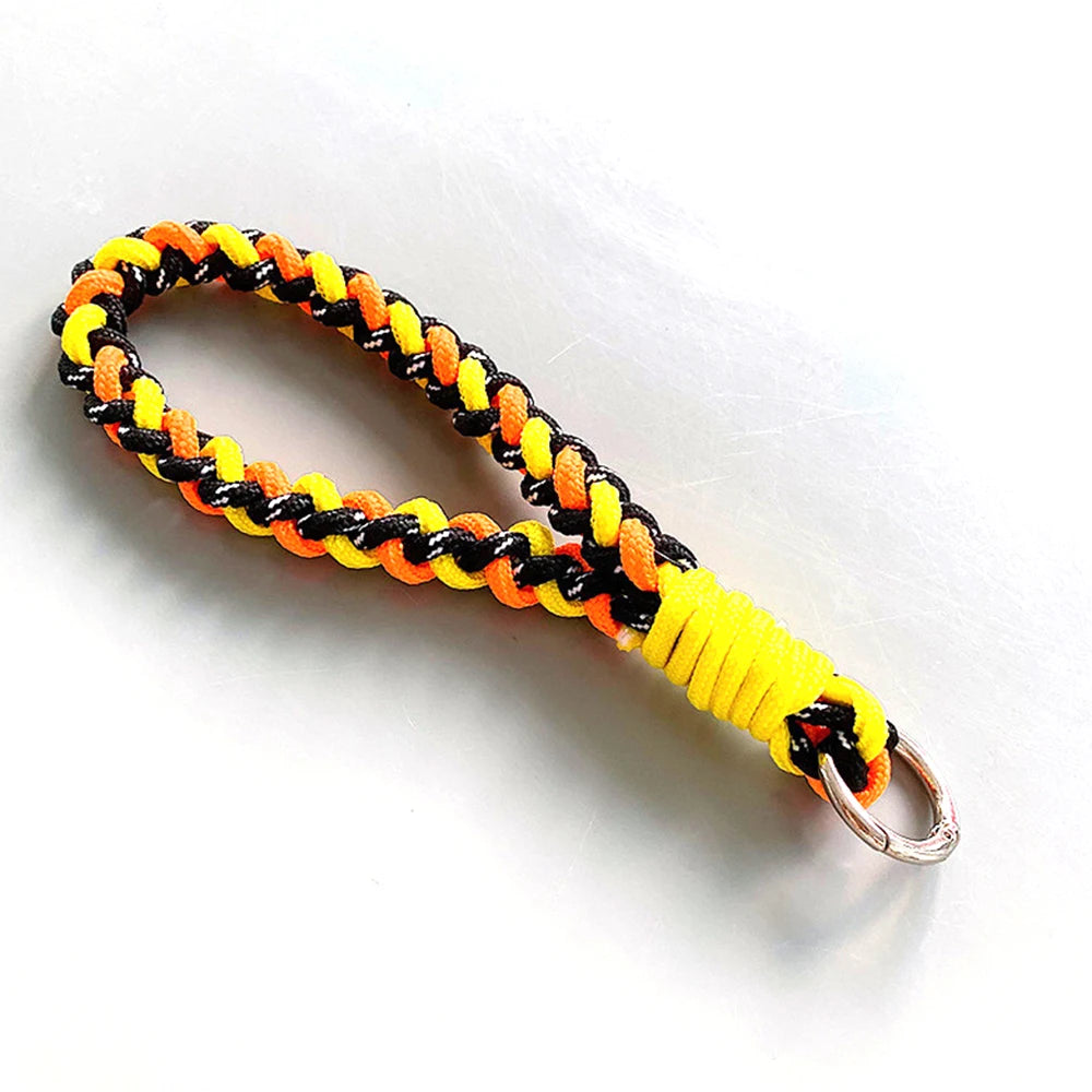 Handmade Rope Woven Keychain Phone Case Anti-lost Rope Strap Key Ring Tool Backpack Buckle Thickened Accessory Fashion Jewelry