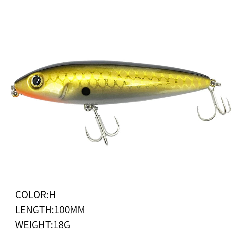 17g 100mm Floating Pencil Fishing Lure Surface Walk the Dog Artificial Bait for Saltwater Skitter Walk Topwater Fishing Supplies