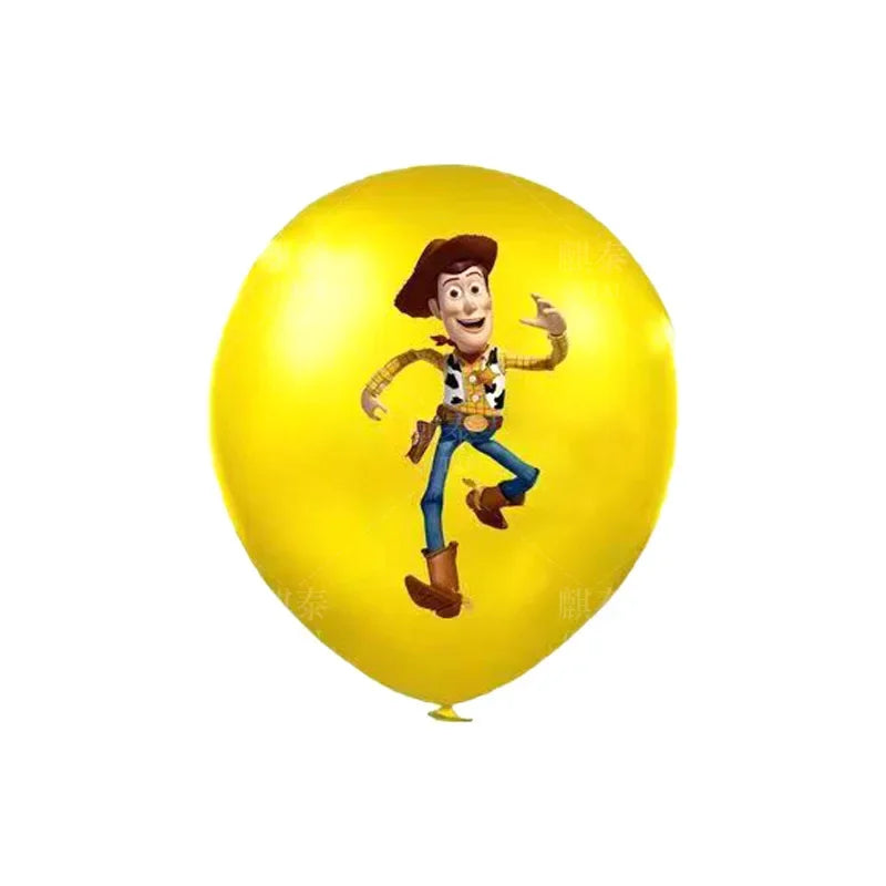 15pcs 12inch Toy Story Woody and Friends Latex Balloons Kids Birthday Party Balloon Cartoon Buzz Lightyear Woody Party Balloons