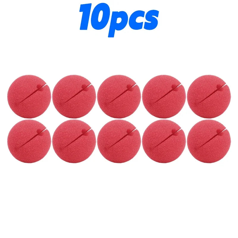 5-300pcs Red Clown Nose DIY Foam Sponge Balls Funny Circus Cosplay Costume Props Performance Party Halloween Holiday Decoration