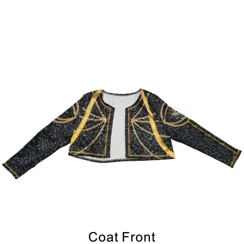 Rumi Demon Hunters Black White Cosplay Costume Halloween Stage Girl K-Pop Group Idol Vest Coat Shorts 3-piece Uniform Outfit