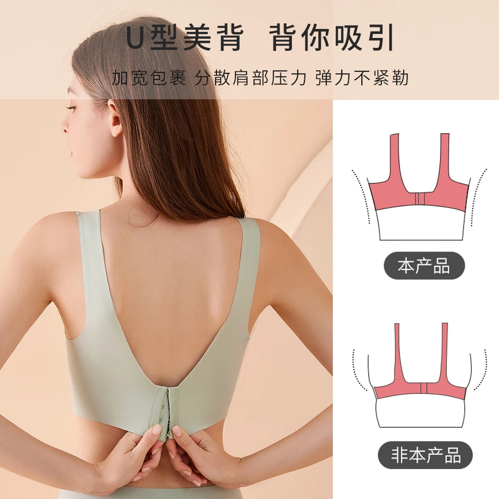 M-7XL Seamless Sport Bra Push Up Bra for Women Wireless Comfort Underwear Sport Brassiere Femme Plus Size Bralette Sexy Lingerie