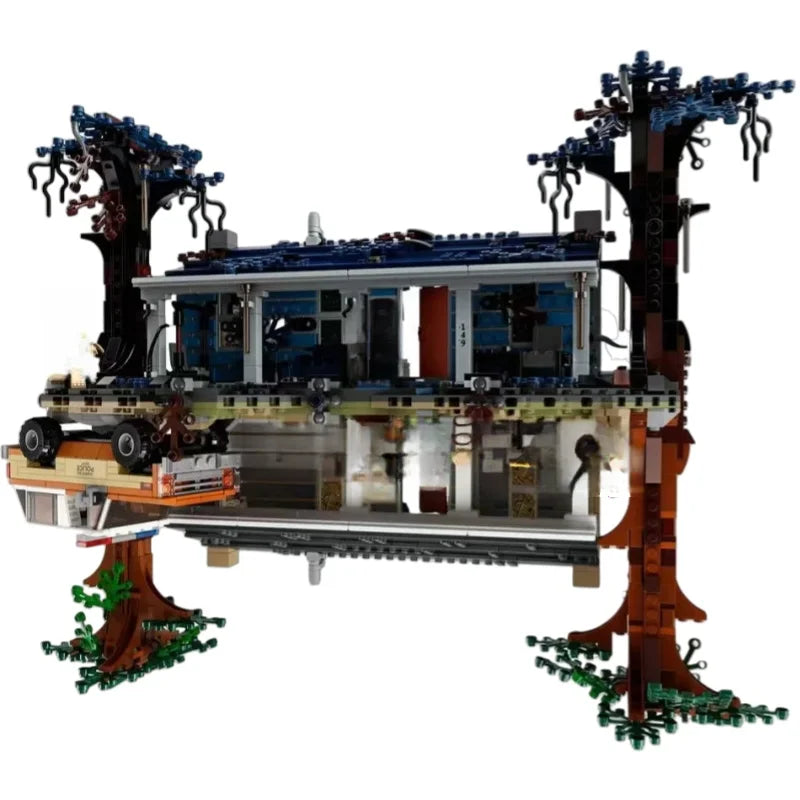 2287 pieces of classic American drama Strange Story [Upside Down the World] House Building block set, adult Christmas gift