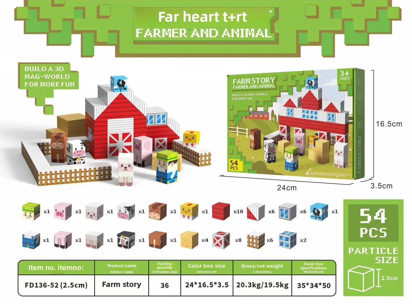 Mine Cube World Magnetic Building Blocks Magnet Set for Boys kids Magnetic Construction Set Stem Sensory Toys for Children Gifts