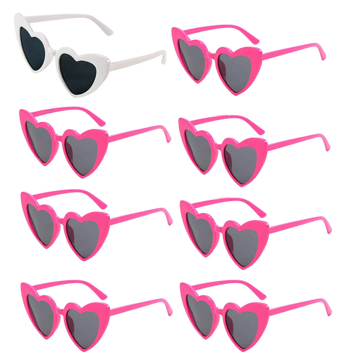 Heart Shaped Sunglasses for Women Retro Cat Eye Sunglasses Wedding Engagement Decoration Shopping Traveling Party Accessories