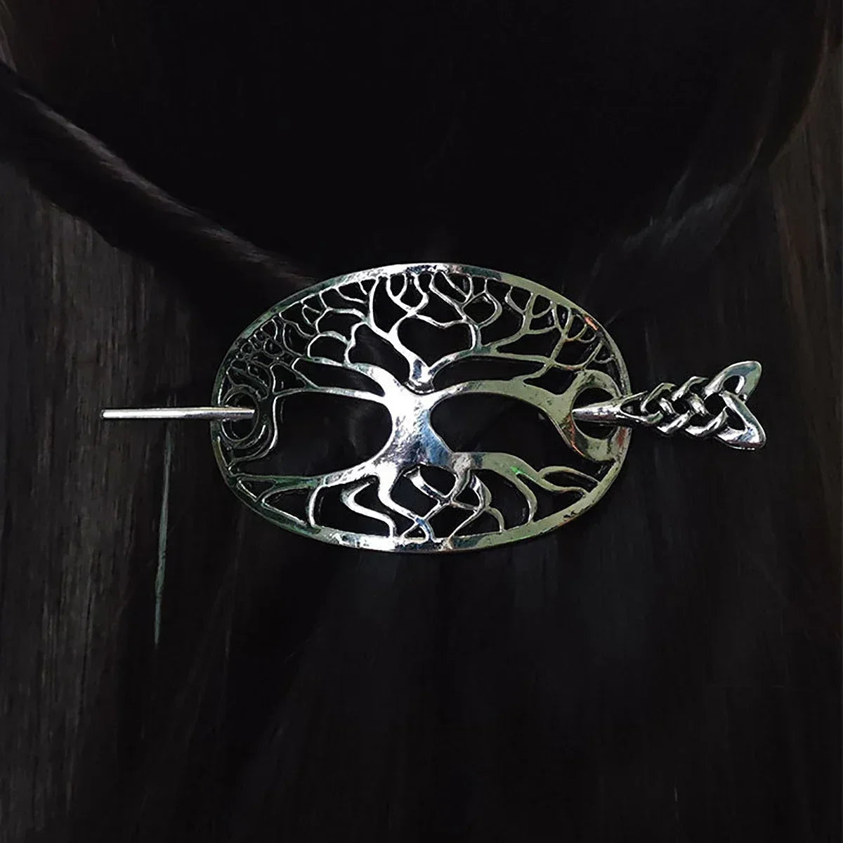 Celtic Knot Hair Clips Viking Style Silvery Hairpins Jewelry Women’s Norse Hair Accessories Unique Gift Idea