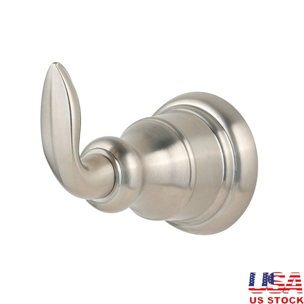 Elegant Avalon Robe Hook Brushed Nickel Durable Metal Construction Rustproof Easy Installation Concealed Screw Secure Mounting