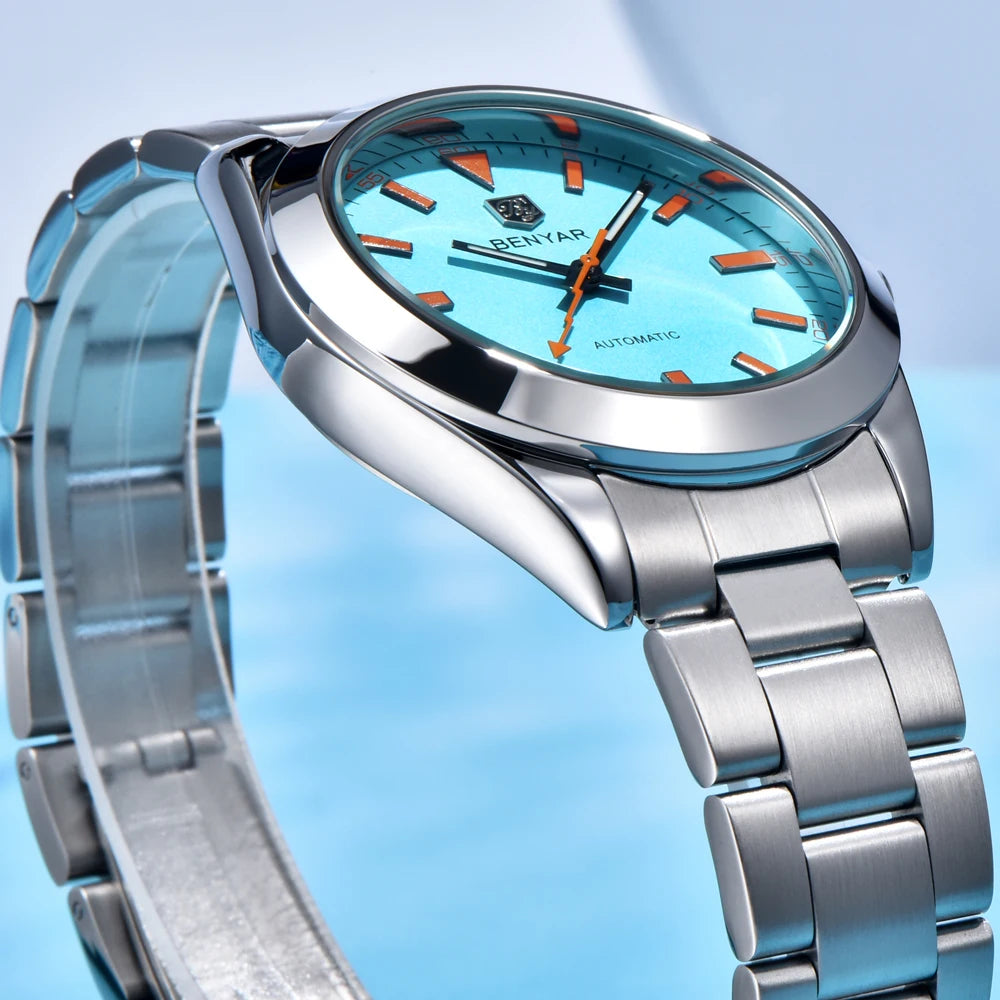 2025 New BENYAR Men's Watches Luxury Mechanical Wristwatches Automatic Watch For Man Luminous Waterproof Clock Men Gift With Box