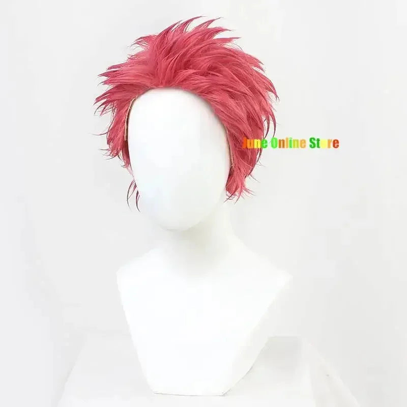 New s8s9 Anime Cosplay Costume Tattoo Gloves Akaza Wig Red Hair Halloween Party Carnival Outfits Wigs ❤2025 ☆