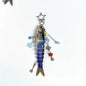 Fish Bait Keychain with Charm Y2K Fishing Keychain Bag Charm Gift for Father Unique Fish Lure Accessory