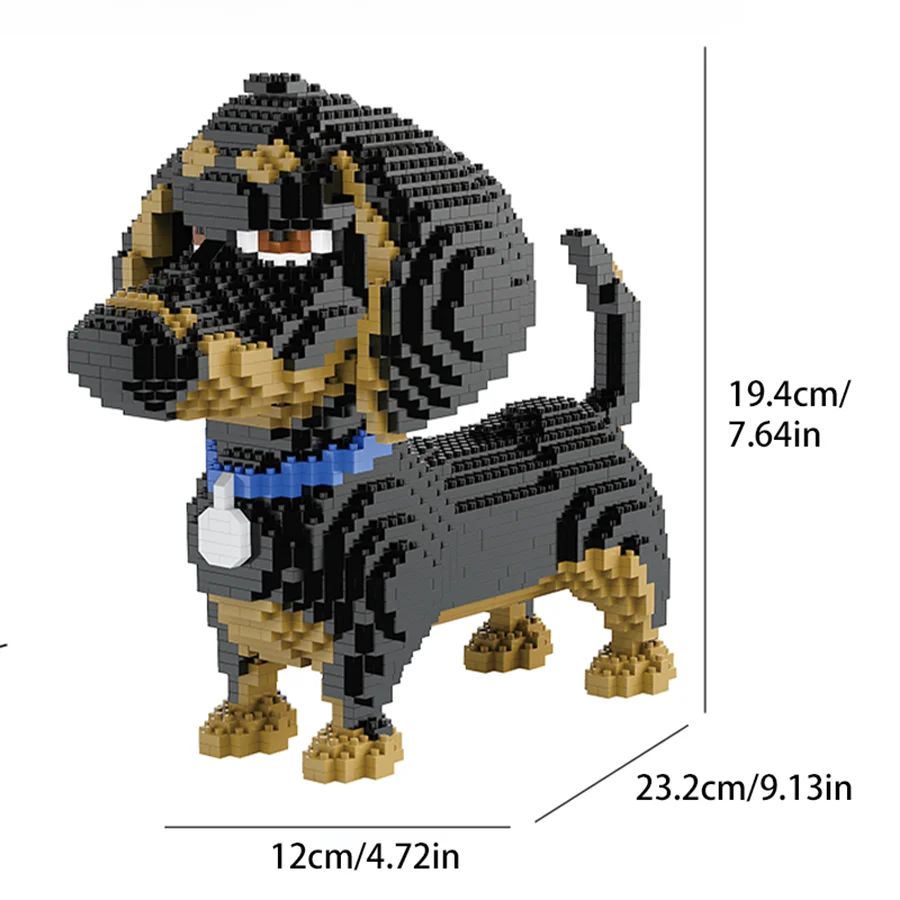 Dachami dog building blocks, animal dog building blocks - the perfect gift, Christmas, room decoration gift