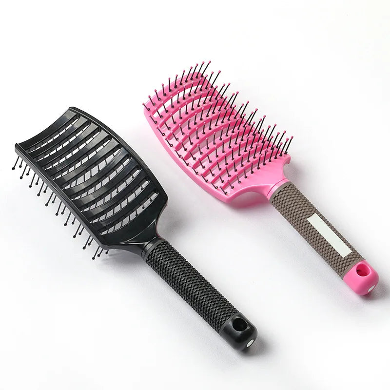 Detangling Hair Brush Bristle&Nylon Women Wet Massage Comb Curly Hairdressing Salon Styling Tools Special for real hair wigs