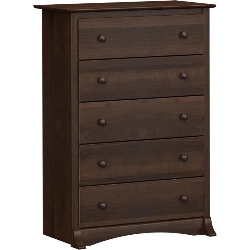 Superior 5-Drawer Chest for Bedroom - Spacious and Stylish Chest of Drawers, Measuring 17.75"D x 31.5"W x 44.75"H,