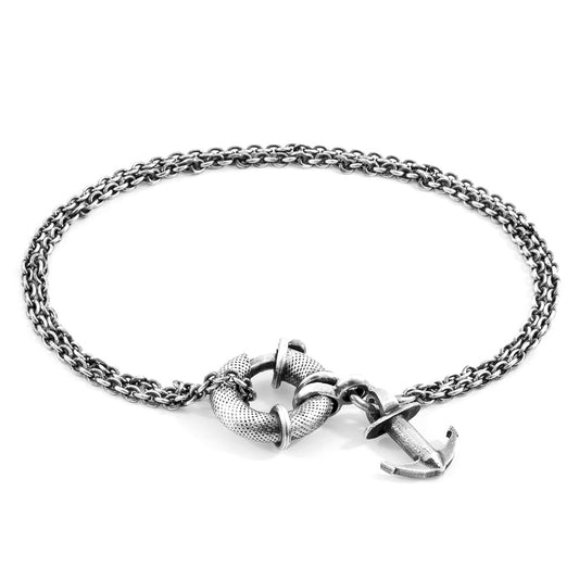 Clyde Anchor I Silver Chain Bracelet