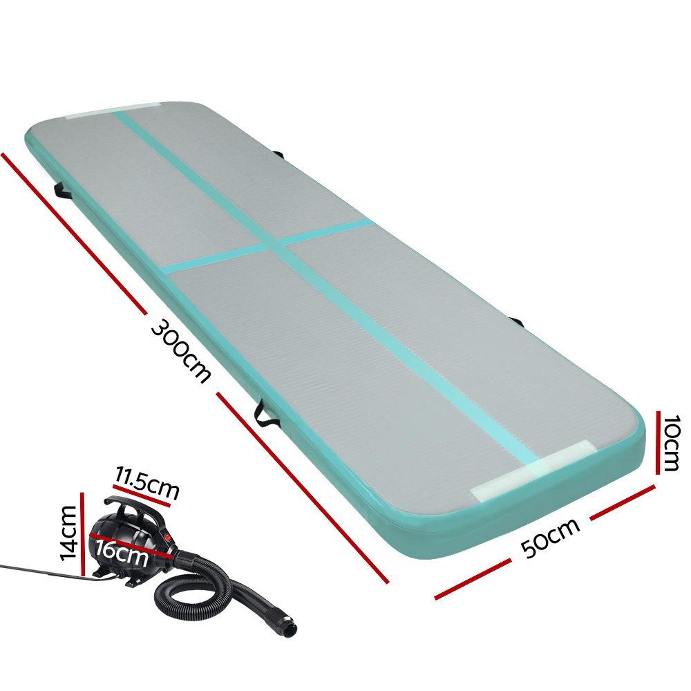 Everfit GoFun 3X1M Inflatable Air Track Mat with Pump Tumbling
