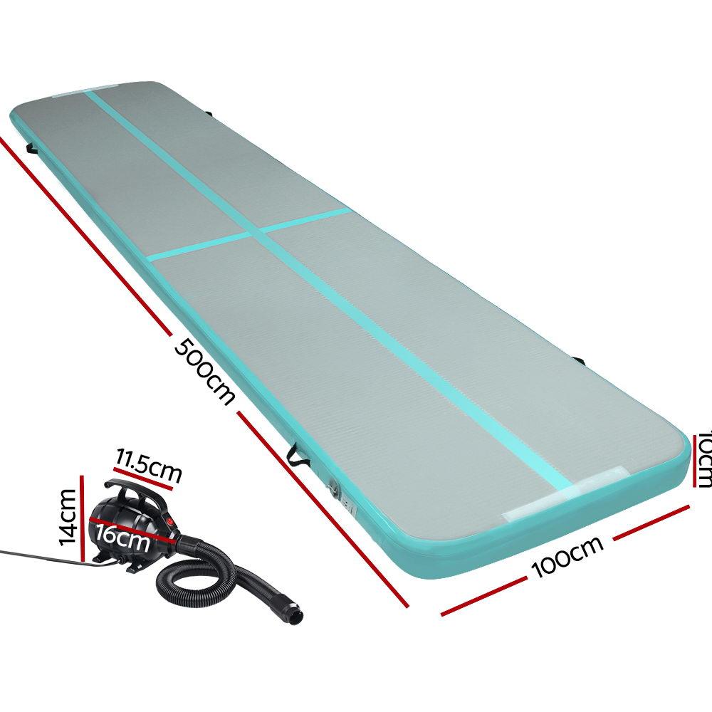 Everfit GoFun 5X1M Inflatable Air Track Mat with Pump Tumbling