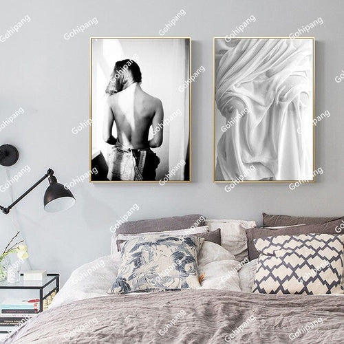 Abstract Sexy Girl Wall Art Canvas Painting Nordic