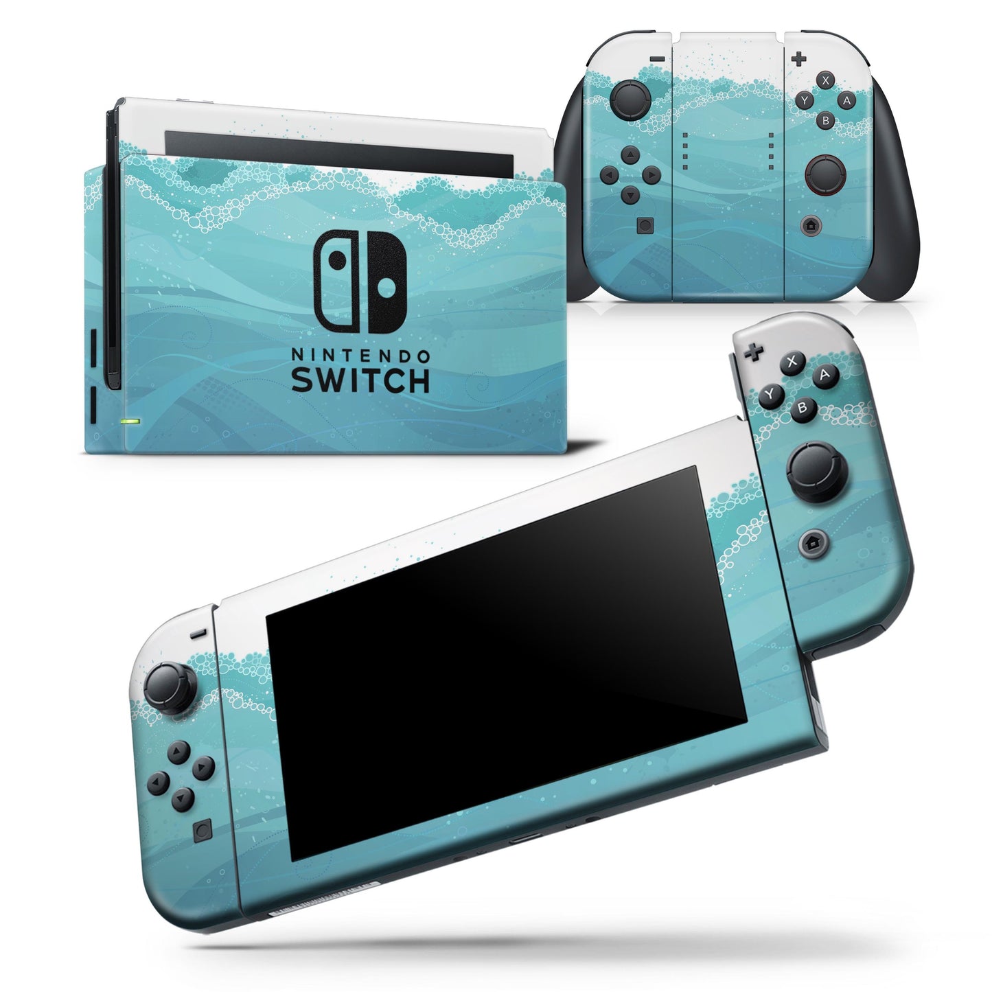 Abstract WaterWaves - Vinyl Skin Wrap for Nintendo Switch 2, OLED,