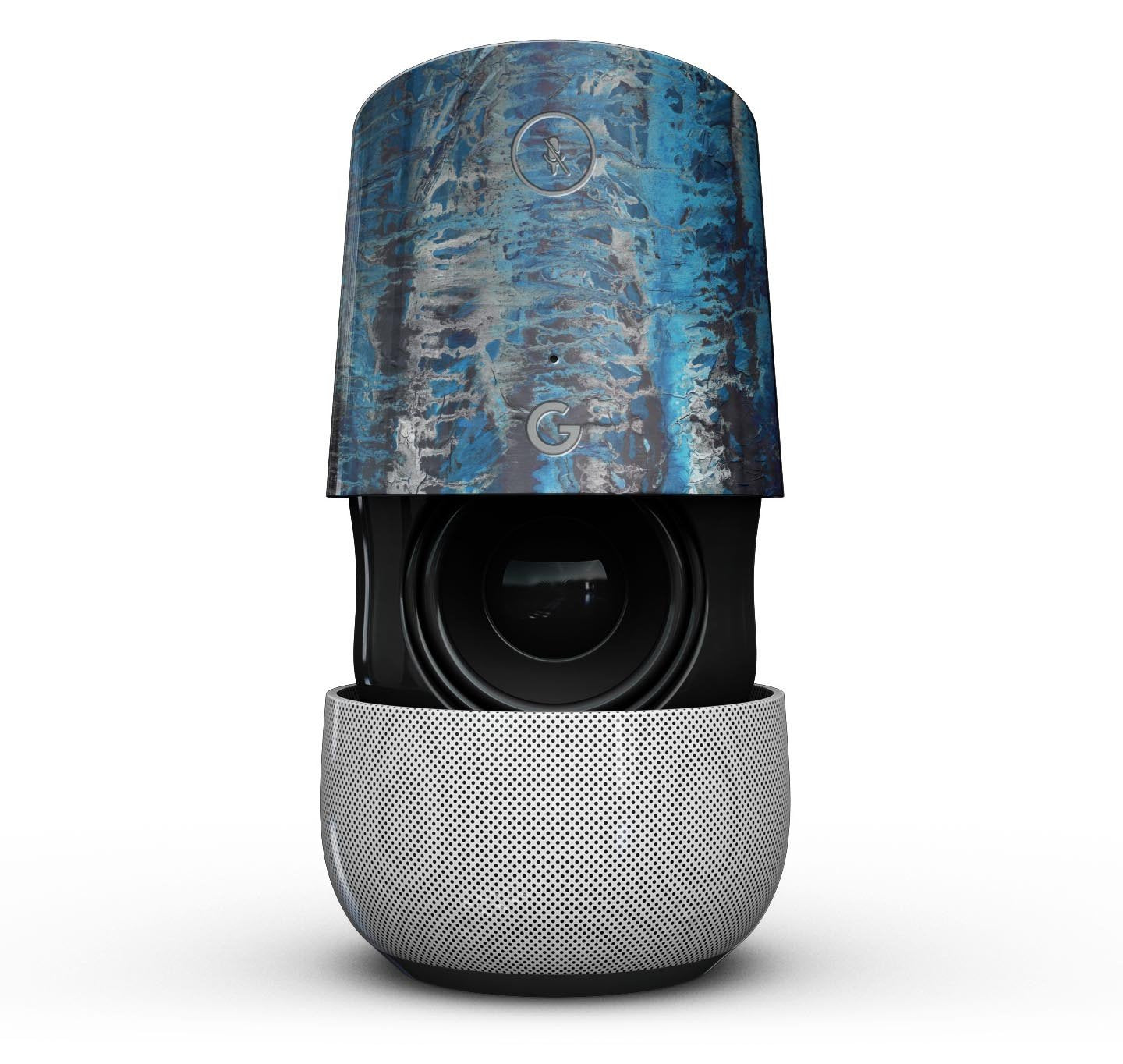 Abstract Wet Paint Blues v8 - Full-Body Skin Kit for the Google Home