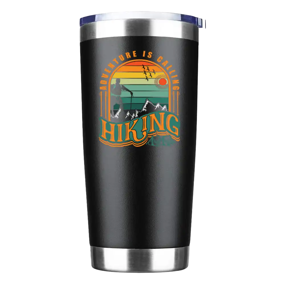 Adventure Is Calling Hiking 20oz Insulated Vacuum Sealed Tumbler