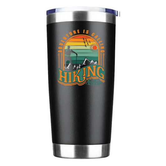 Adventure Is Calling Hiking 20oz Insulated Vacuum Sealed Tumbler