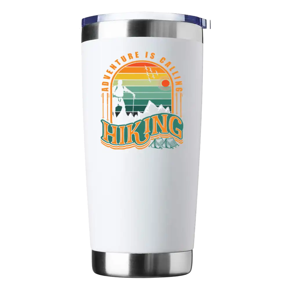 Adventure Is Calling Hiking 20oz Insulated Vacuum Sealed Tumbler