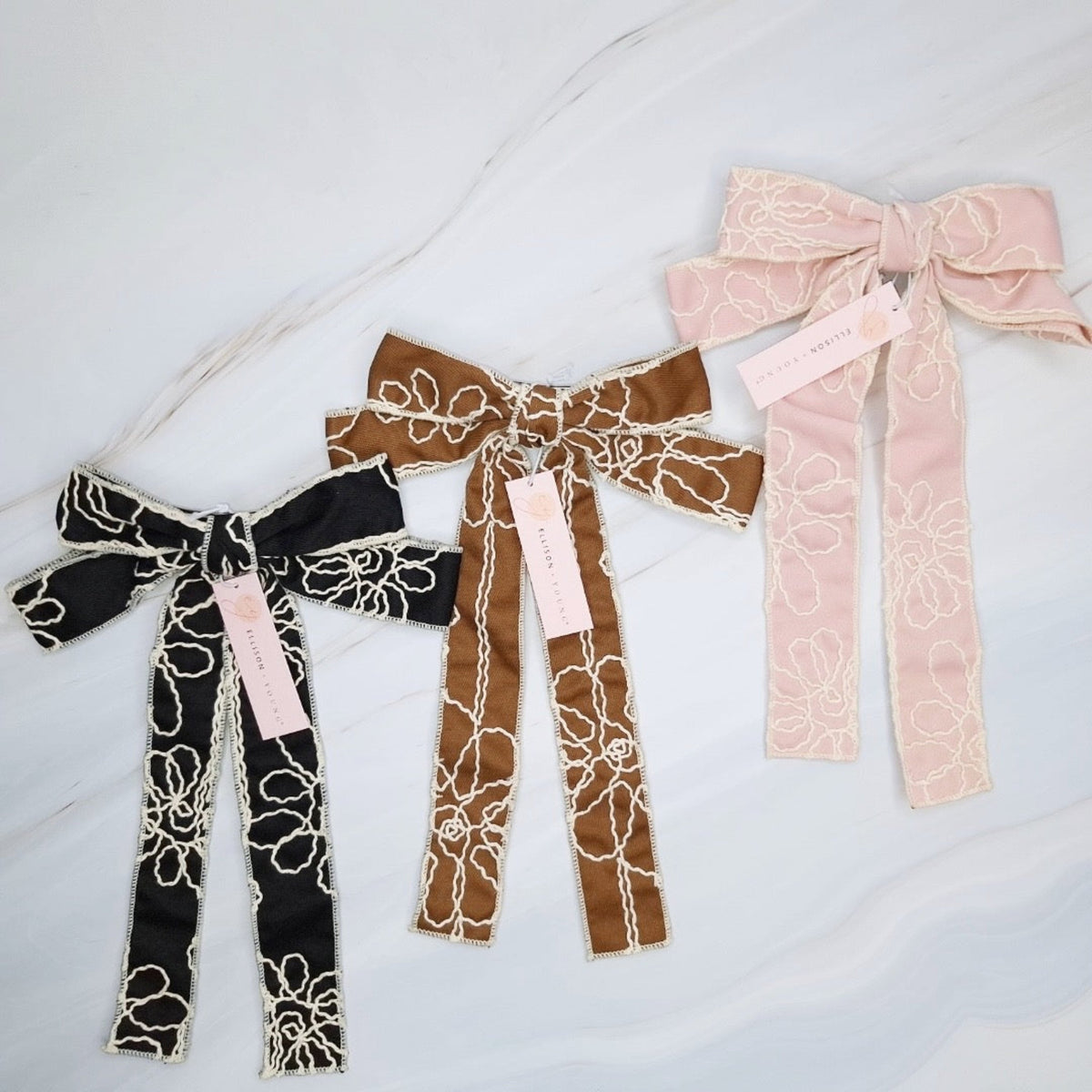 Artful Stitch Bow Hair Clip