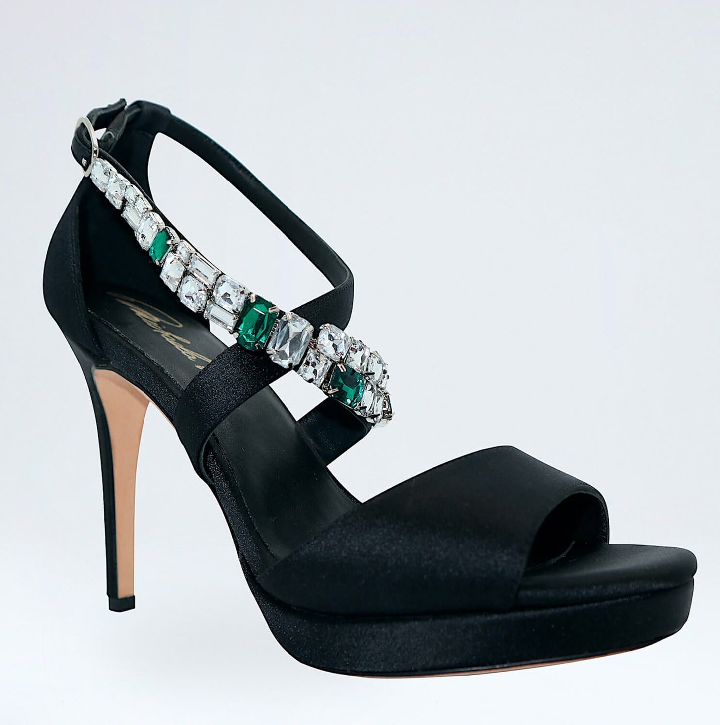 Michaela V Athena Black Crystal Pumps