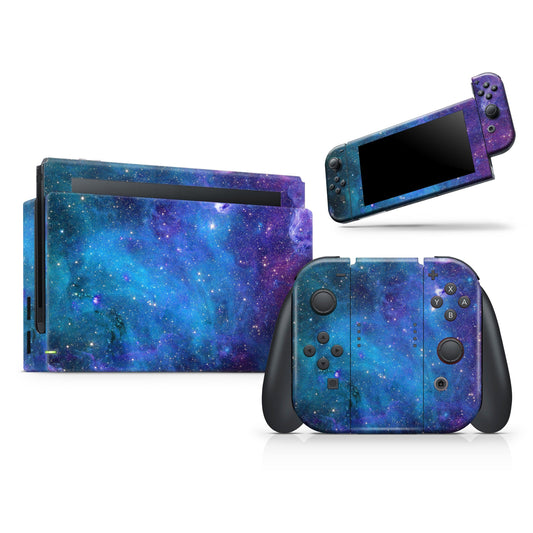 Azure Nebula - Vinyl Skin Wrap for Nintendo Switch 2, OLED, Lite, Pro