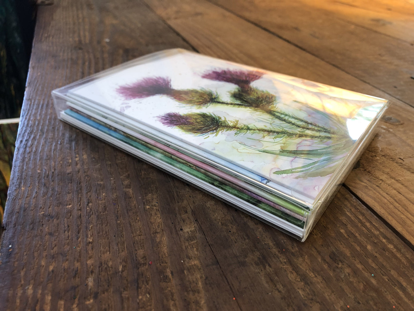 Box Set of 6 Greeting Cards: Cards, Thistles, Daylily, Rose, Magnolia,