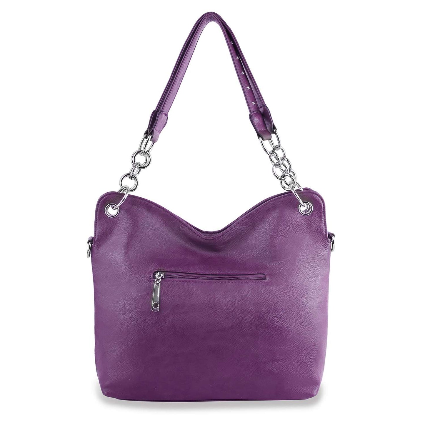 Patterned Rhinestone Fashion Handbag