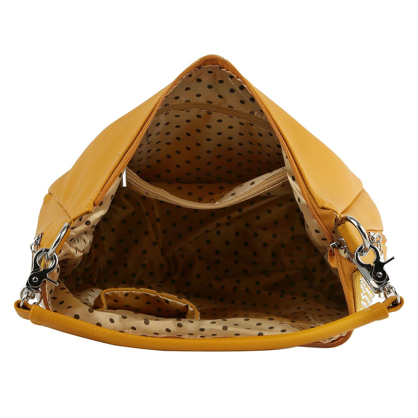 End Pocket Shimmering Stone Hobo Handbag