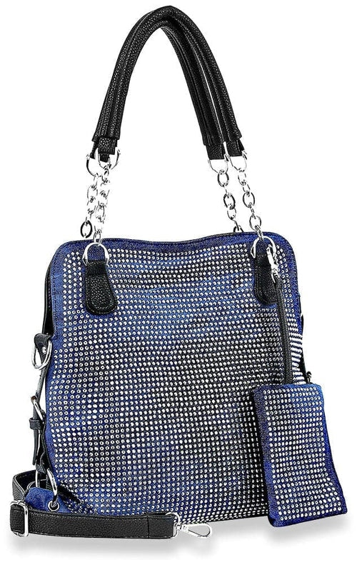 Rhinestone Covered Accessorized Shoulder Bag