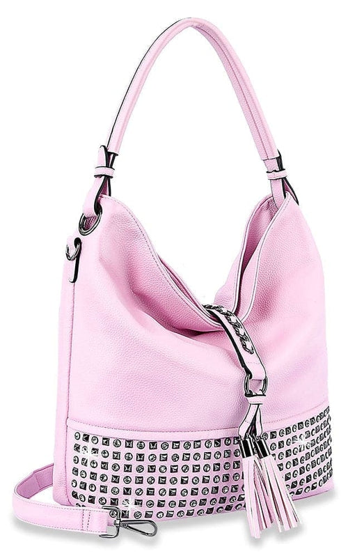 Studded Large Hobo Handbag
